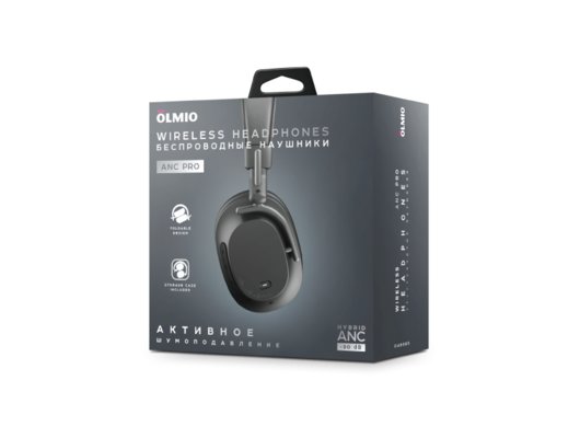 Наушники полноразмерные OLMIO BTE-012 ANC Pro Черные